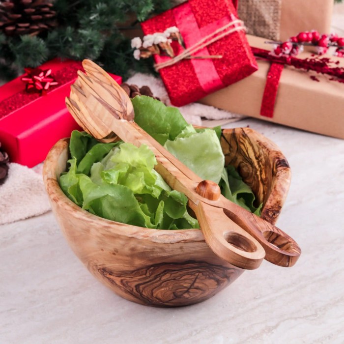 Salad Wood Bowl with Wooden Salad Tongs - Artisraw Salad Wood Bowl with Wooden Salad Tongs - Artisraw